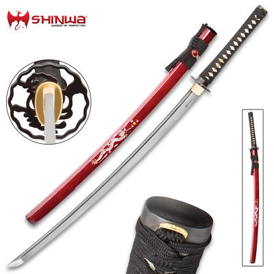 40" Dragón Damasco Full Tang Samurai Katana Espada Ninja Japonés con Funda Foto 1 de 4