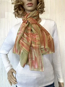 Foulard écharpe en mousseline de Soie Lyre France Pastel Cadeau pour Femme FO709 - Imagen 1 de 11