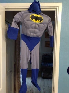 Official Batman Classic Padded Childs Boys Fancy Dress Costume Size Small - Picture 1 of 7