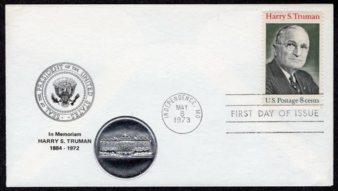 1973 Truman Memorial (1499) - Medallion FDC QM887 Cover