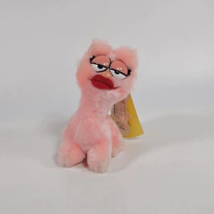 Vintage Arlene Garfiled Dakin Cedar Point Pink 6" Plush Cat w/ Tags RARE - Picture 1 of 6