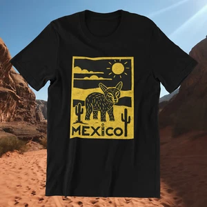 Vintage Desert Mexico Cryptid Monster Chupacabra Unisex T-Shirt - Picture 1 of 21
