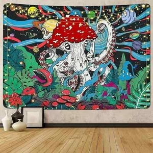 Monster Octopus Tapestry Wall Hanging, Colourful Plants Flowers, Hippy πππ - Picture 1 of 7