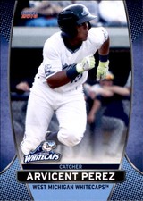 2016 West Michigan Whitecaps Choice #19 Arvicent Perez Bolivar Venezuela VZ Card