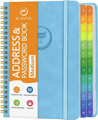 Address Book with Alphabetical Tabs-Address and Password Book for Seniors - Hard - Image 1 of 4