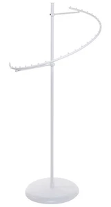SSWBasics White Spiral Clothing Rack - 29 Ball Round Clothing Racks for Retail - Picture 1 of 2