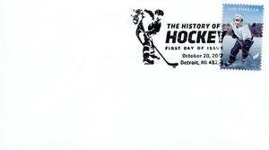 THE HISTORY OF HOCKEY,  DETROIT, MI,   2017  FDC20161 - Picture 1 of 1