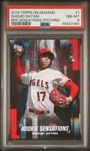 2018 Topps Shohei Ohtani Rookie Sensations Pitching PSA 8 On Demand - Imagen 1 de 2