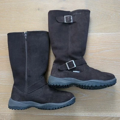 Botas femininas Baffin de camurça marrom altura panturrilha Charlee tamanho 10 couro  - Imagem 1 de 4
