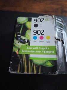 New HP 902XL Black + 902 Tricolor Cyan/Magenta/Yellow Ink Cartridges Nov 2026 - Zdjęcie 1 z 6