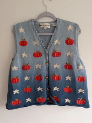 Chaleco suéter tejido vintage Marisa Christina para mujer talla L Foto 1 de 4