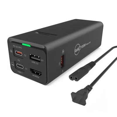 100W Quick Charging Charger Adapter Hub Type C USB Desktop Power Adapter - Image 1 of 4