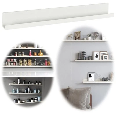 XL Holz Wandregal Wandboard Eksjö 58cm Weiß Deko Regal Schweberegal Küchenregal - Bild 1 von 4