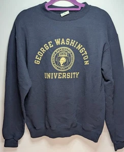 Sudadera Para Hombre Vintage Navy Champion George Washington University Mediana - Imagen 1 de 6