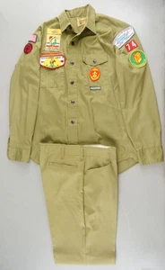 Camisa/Pantalones Uniforme Vintage Años 70 Boy Scouts of America Parches Jamboree Nacional - Imagen 1 de 6