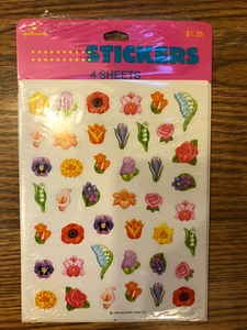 Vintage Hallmark Tiny Flower Stickers Sealed in Package! - Picture 1 of 3
