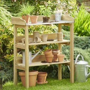 Wooden Potting Bench W76 x H92 x D37m=Free UK Post
