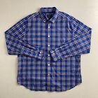 Nautica Mens Classic Fit Casual Long Sleeve Button Up Shirt Size Xl Blue Plaid