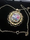 Vintage Gold Plated Pendant & necklace ,22 Inches Long,