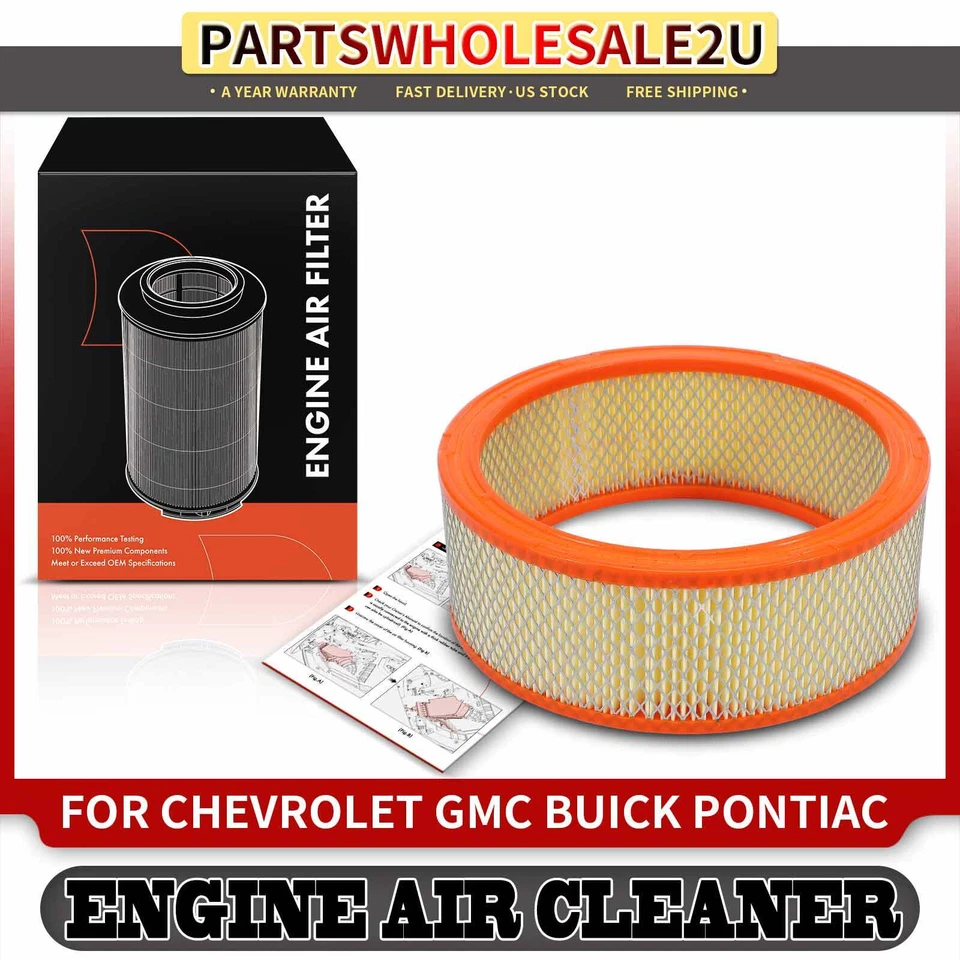 Filtro de aire del motor para Chevy Malibu Impala GMC Jeep Cadillac Buick Olds Pontiac Foto 1 de 4
