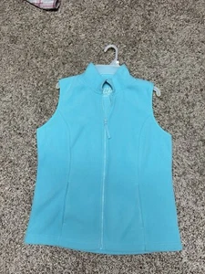 Made For Life Activewear Fleece Sleeveless Vest Aqua Med - Picture 1 of 4
