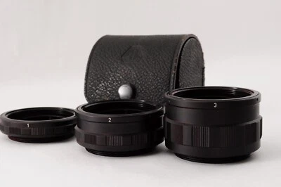 Near MINT In Case Asahi Pentax Extension Tube Ring No.1 2 3 for M42 Japan - Image 1 of 4