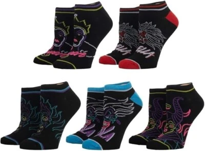 Disney's Villians Ankle Socks 5 Pack Set - Image 1 of 4