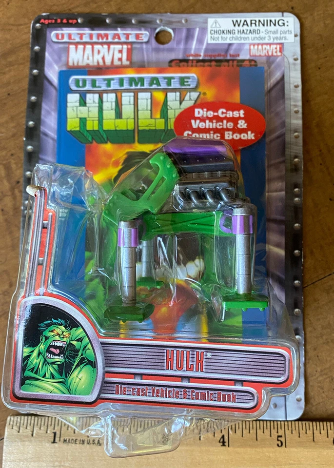 2002 Marvel Hulk Die Cast Vehicle & Comic Book CVS