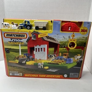 2024 Matchbox Action Drivers Farm Adventure™ w/ Tractor, Trailer, Animals Play - Picture 1 of 6