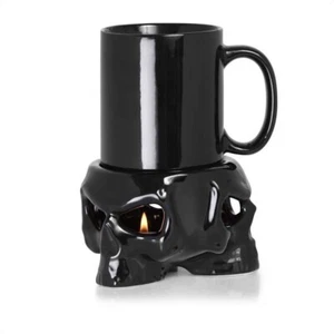 Decoración de Halloween - Calavera Negra - Calentador de Taza de Cerámica - Soporte para Bolas de Cristal - Imagen 1 de 2