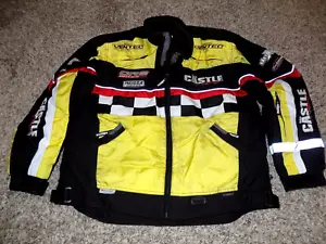 Castle X Racing CR2 Snowmobile Jacket (Men's XL) Full Zip Thermalite Patches - Foto 1 di 8