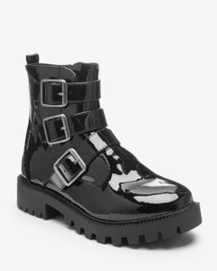 Botines gruesos charol negro Next para niñas Reino Unido 4, 5, 7 - Imagen 1 de 12