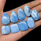 9 Pcs Natural Blue Opal 22.7-33.1mm Cabochon Gemstones Wholesale Lot 255.60 Cts