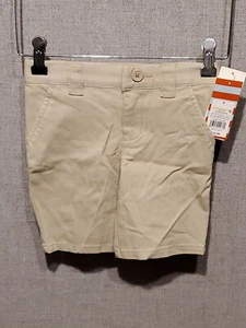 Cat & Jack Girls' Chino Uniform Shorts Khaki 4 New With Tags - Picture 1 of 4