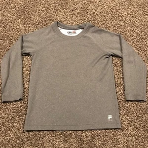 Fila Sport Youth Childrens Size S (8) Gray Long Sleeve Polyester Shirt A50 - Picture 1 of 3
