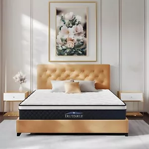 12 inch Queen Hybrid Spring Mattress Cooling Gel Memory Foam Mattress in a Box - Picture 1 of 6