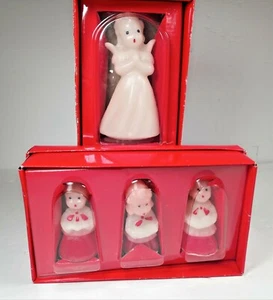 Juego de 3 velas de Navidad de colección Vermont Country Store villancicos y velas de ángel nuevo de lote antiguo - Imagen 1 de 4