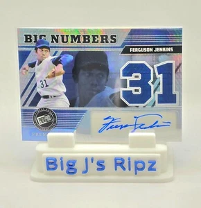 2024 Press Pass Prem. Big Numbers Blue Prism Ferguson Jenkins HOF Auto 10/10 SSP - Bild 1 von 2