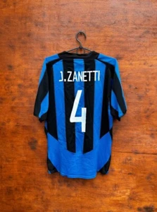 CAMISETA DE FUTBOL LOCAL INTER MILAN 2003/2004 NIKE TALLA M #4 ZANETTI - Imagen 1 de 11
