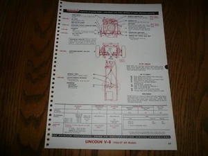 1956 - 1960 Lincoln Lubrication Points from Shell Lubrication Guide - Vintage - Picture 1 of 2