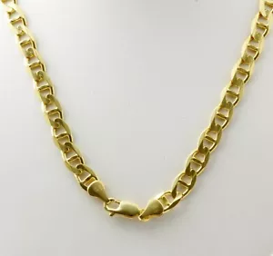 7,00 mm 30" 56 gm 14k Massiv Gold Gelb Herren Mariner Konkave Gliederkette Halskette - Bild 1 von 4