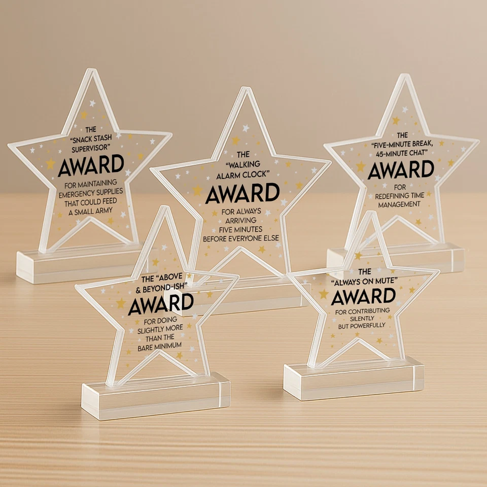 RED OCEAN Funny Colleague Award Plaques Secret Santa Office Novelty Gifts For Coworkers