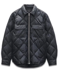 Rag & Bone DANE Quilted Jacket Zip Up Puffer Black LARGE $498 - Picture 1 of 7