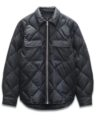 Rag & Bone DANE Quilted Jacket Zip Up Puffer Black LARGE $498 - Image 1 of 4