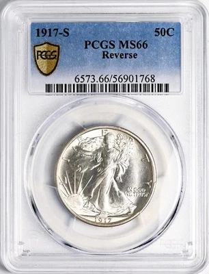 1917-S WALKING LIBERTY 50C PCGS MS 66 - Image 1 of 4