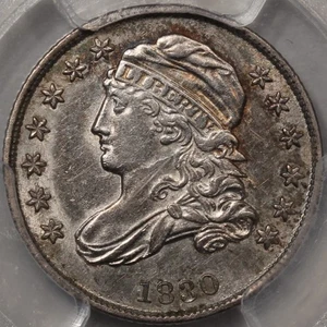 1830 Capped Bust Dime (Medium 10C) PCGS AU-53 (JR-7, R-4) - Picture 1 of 4