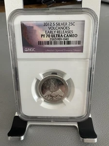 2012-S HAWAII VOLCANOES ATB Silver Proof Quarter PF70 NGC NICE LOW PRICE!! - Picture 1 of 2