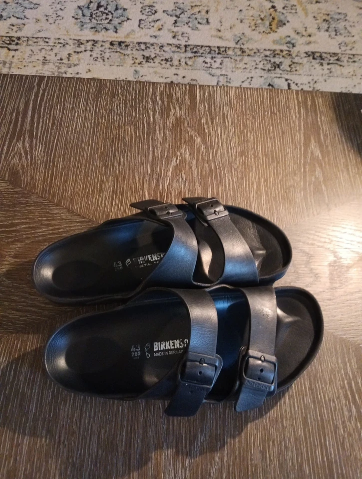 Sandalias BIRKENSTOCK negras sintéticas con doble correa punta abierta para hombre 10  Foto 1 de 4
