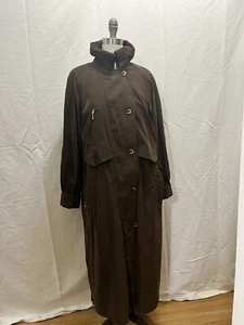 Fleet Street long Trench Coat Brown women's Size 10 - Picture 1 of 9