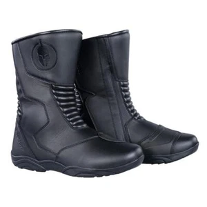 Oxford Spartan Waterproof Touring Motorcycle Boots All-Year Scooter Shoes Black - Picture 1 of 10
